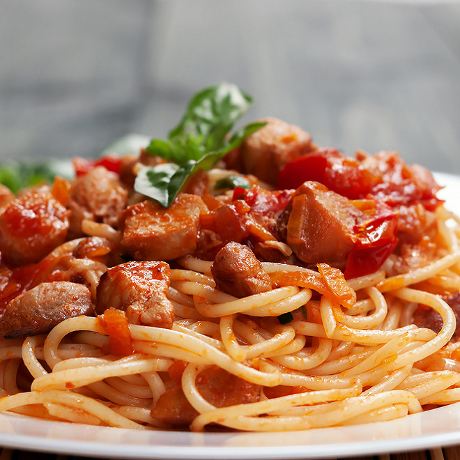 Spaghetti Poulet émincée